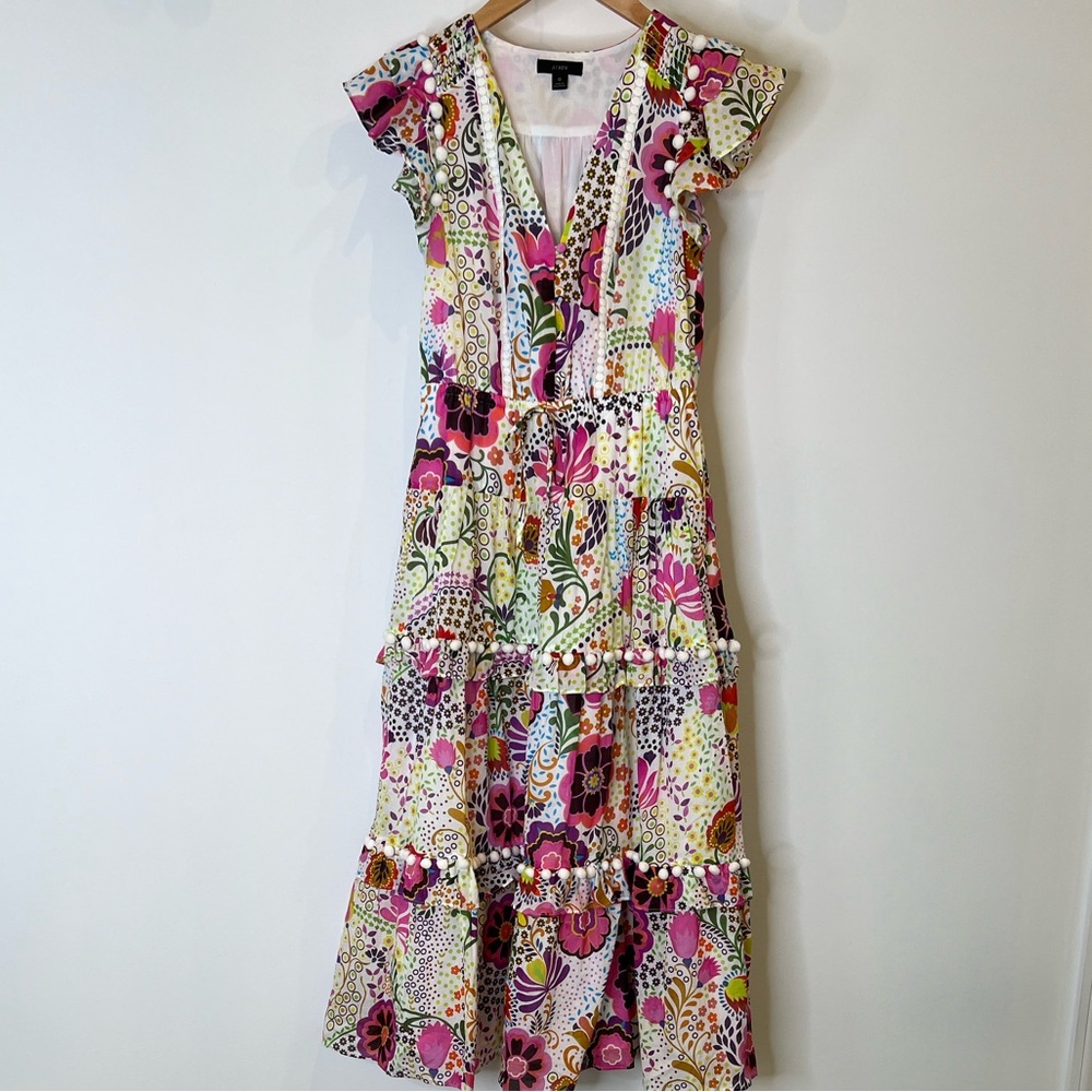 Floral Cotton Midi Dress